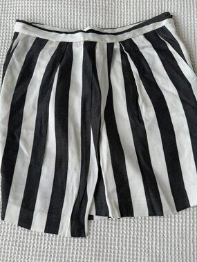 Zara Black & White Stripe Skirt